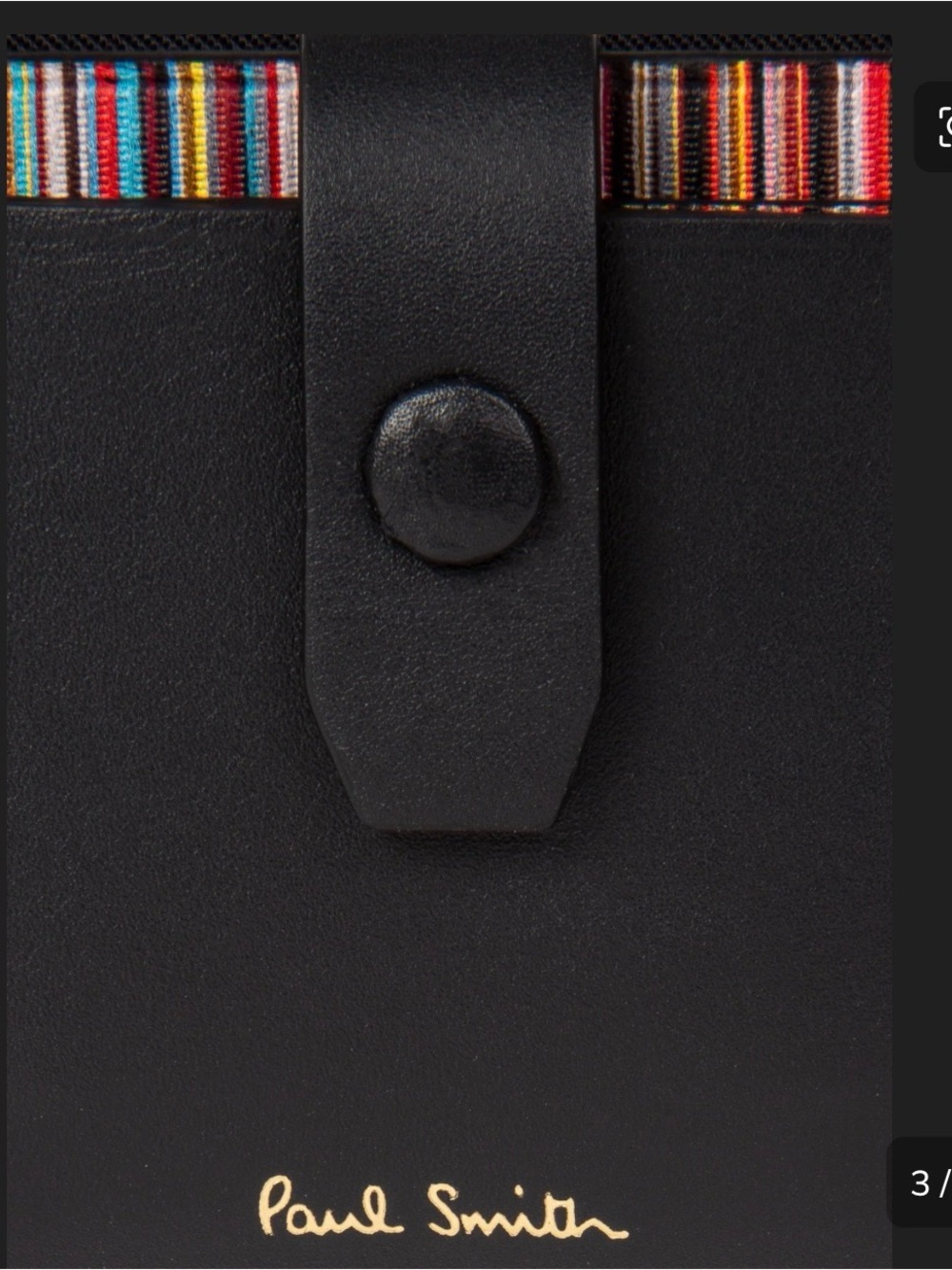 Paul Smith
Black Leather Credit Hard Holder With ‘Signature Stripe’ Pull Out - Picture 8 of 14